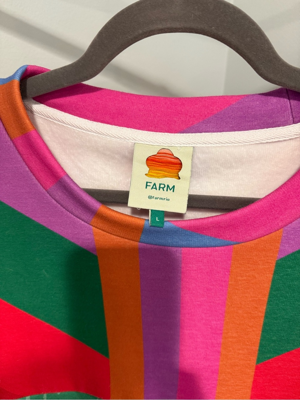 FARM Rio Multicolor Oversized Sweatshirt — Pink, Orange, Purple, Green, Blue - Picture 2 of 5